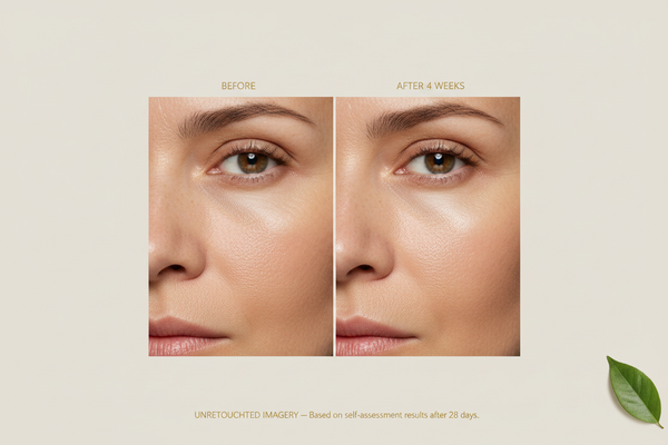 Night Goddess before and after - visibly plumper and more nourished skin after 28 nights