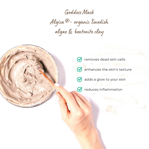 GODDESS GLOW - Superfood Beauty Mask - Self Activated Clay Mask Treatment 150 g